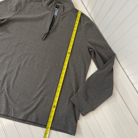 NWT Ben Sherman Mens Charcoal Heather Quarter Zip Mock Neck Sweatshirt Size L - Picture 6 of 8